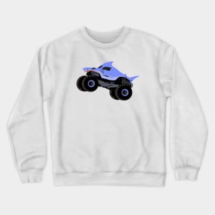 Monster Truck Megalodon Illustration Crewneck Sweatshirt